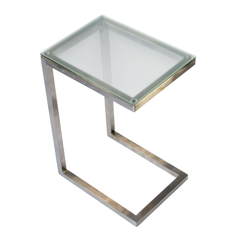 Orren Ellis StowtheWold Glass Top C Table End Table & Reviews Wayfair